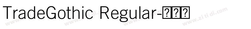 TradeGothic Regular字体转换